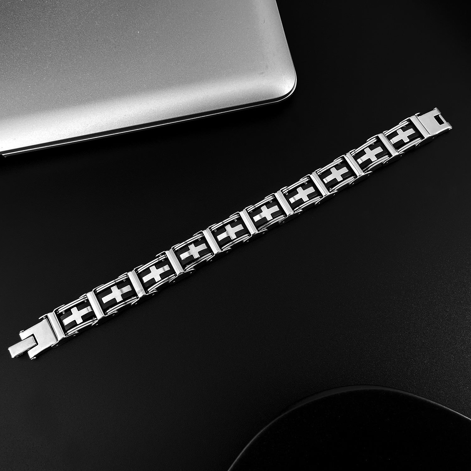 Christian Cross Link Bracelet
