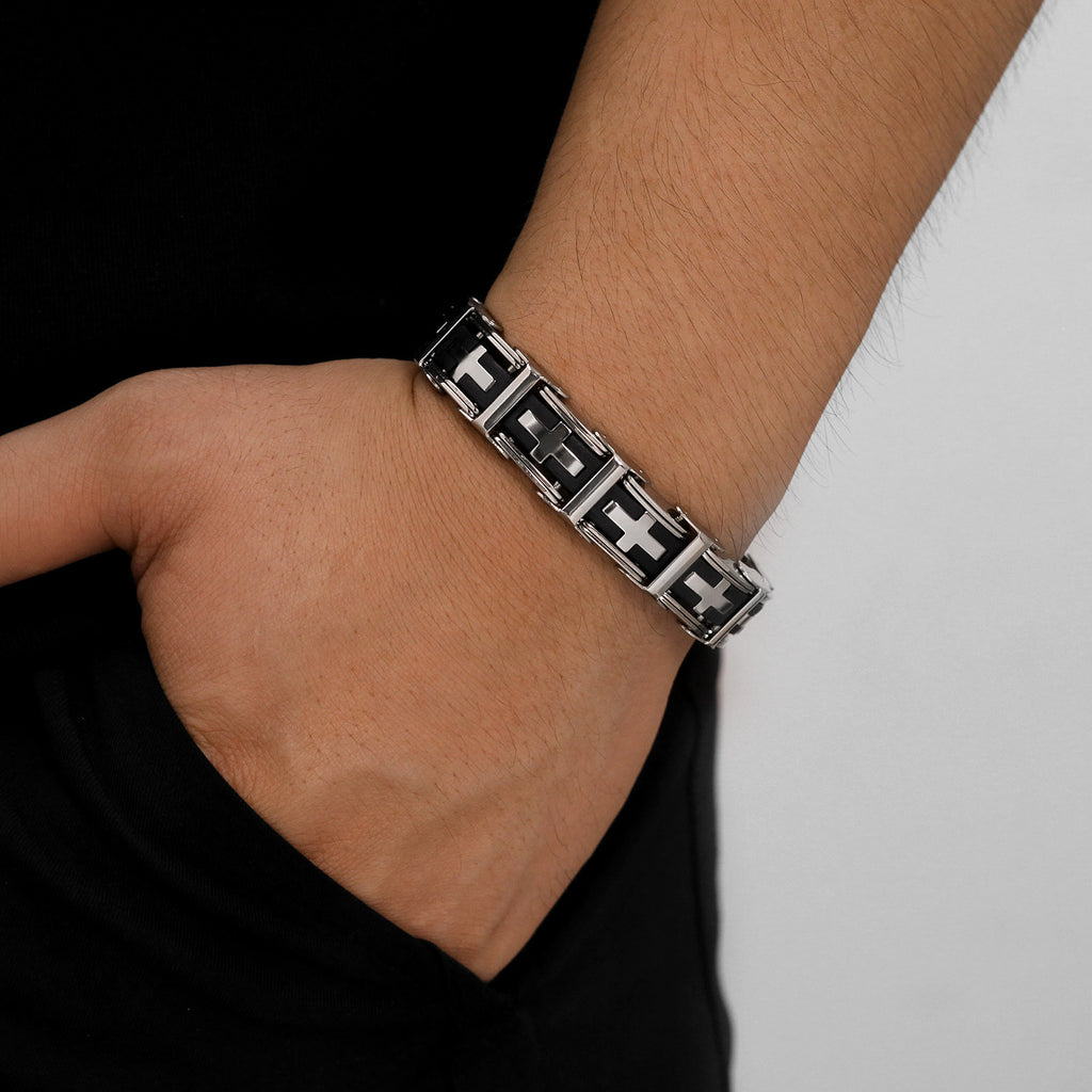 Christian Cross Link Bracelet