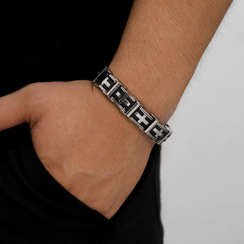 Christian Cross Link Bracelet