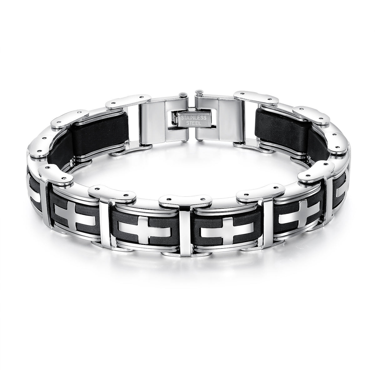 Christian Cross Link Bracelet