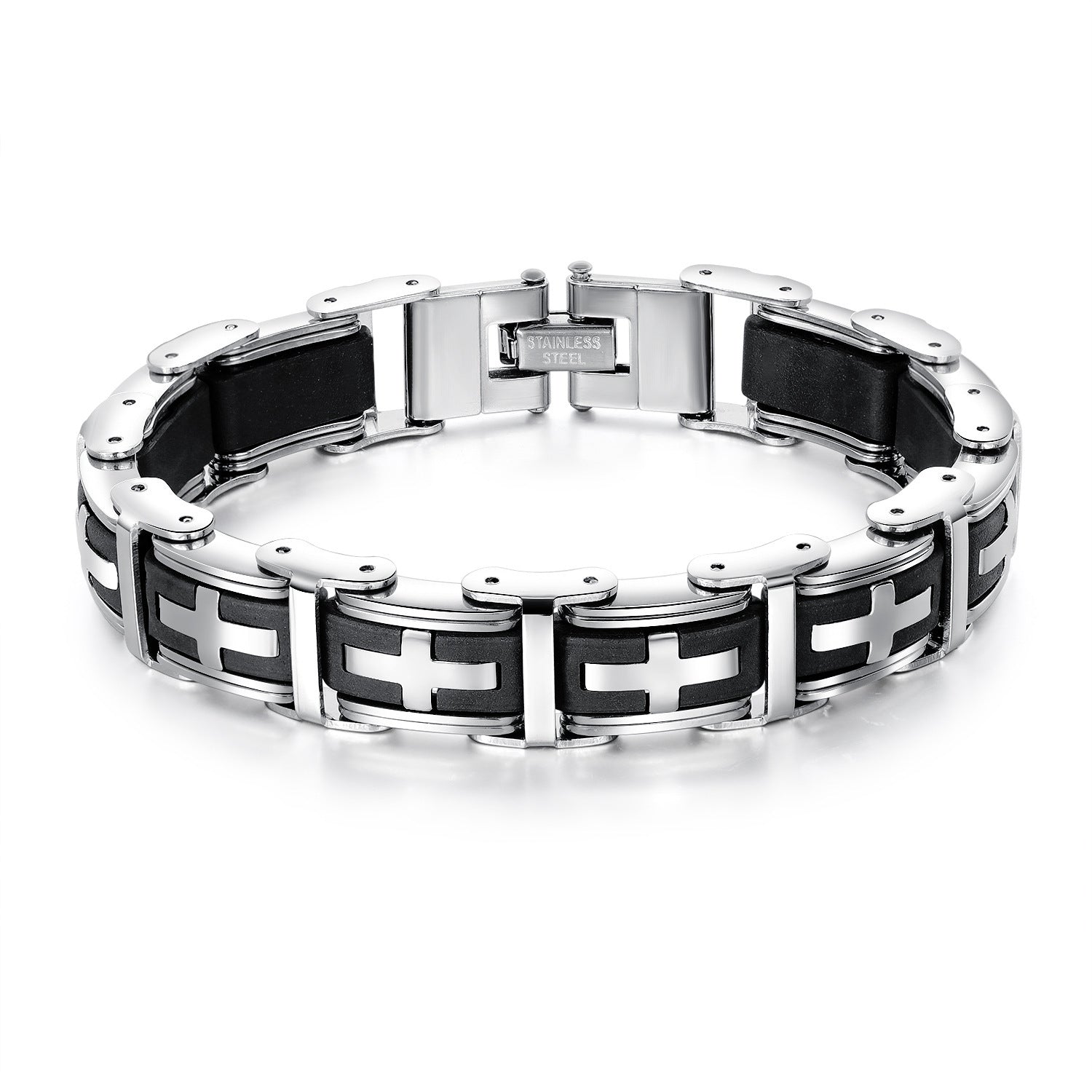 Christian Cross Link Bracelet