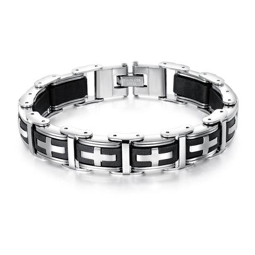 Christian Cross Link Bracelet
