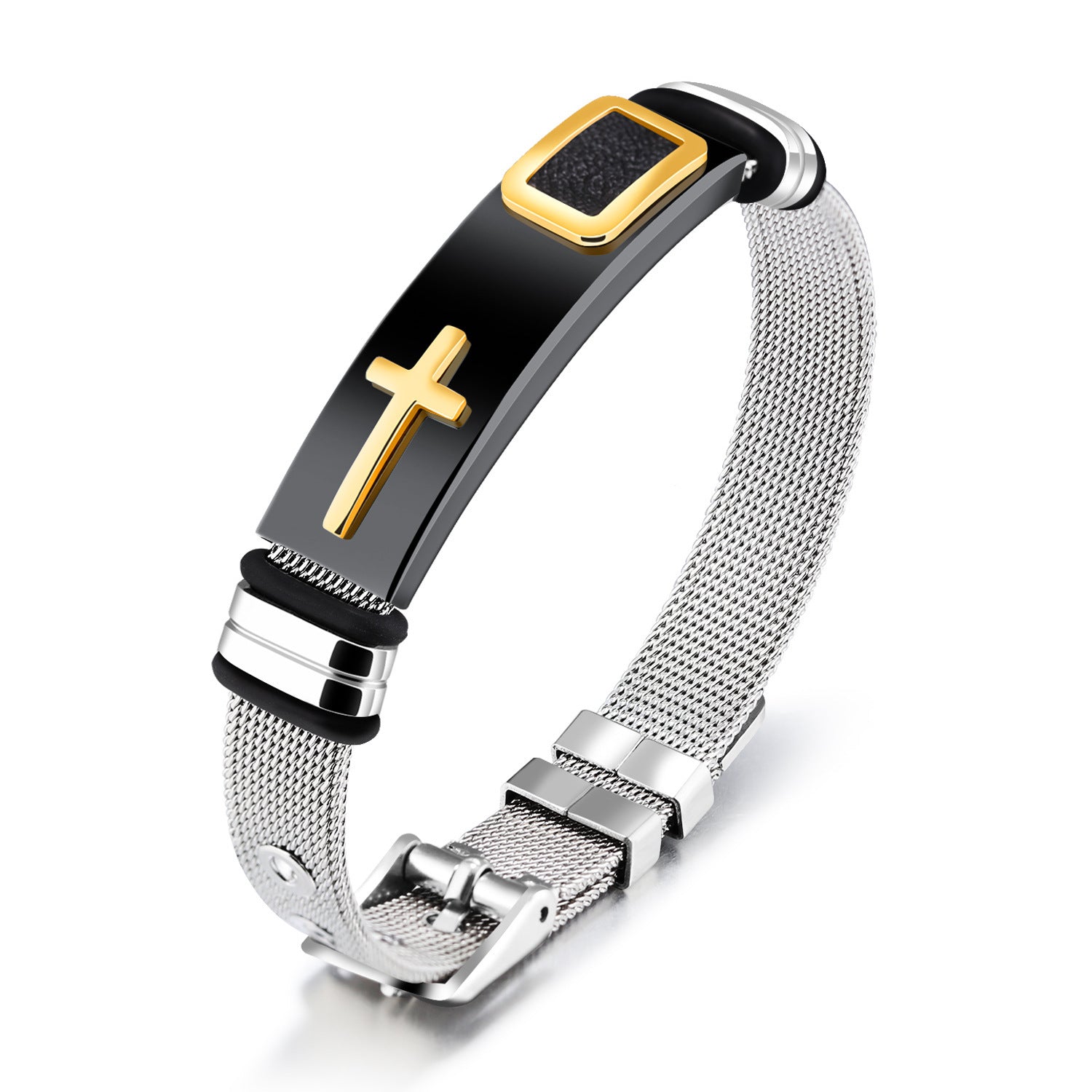 Sliver Cross bangle