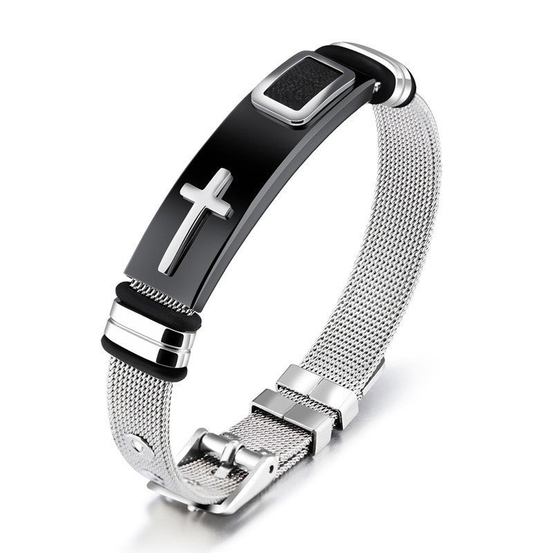 Sliver Cross bangle